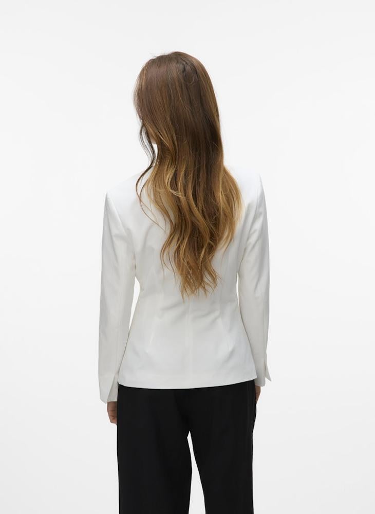 VERO MODA Button Detailed Spread Collar Blazer - Image 2