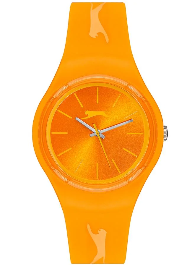 Slazenger Slazenger Unisex 2035 Movement Watch, Analog Display and Silicone Strap - SL.9.6570.3.02, Orange