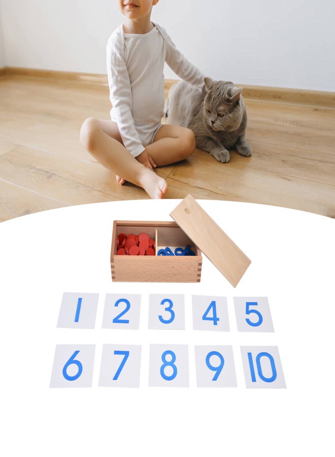 Montessori Math Teaching Aids Professional Montessori Children Numbers and Bargaining Chips Early Education KitProfessional Edition Numbers and Chips - Image 1