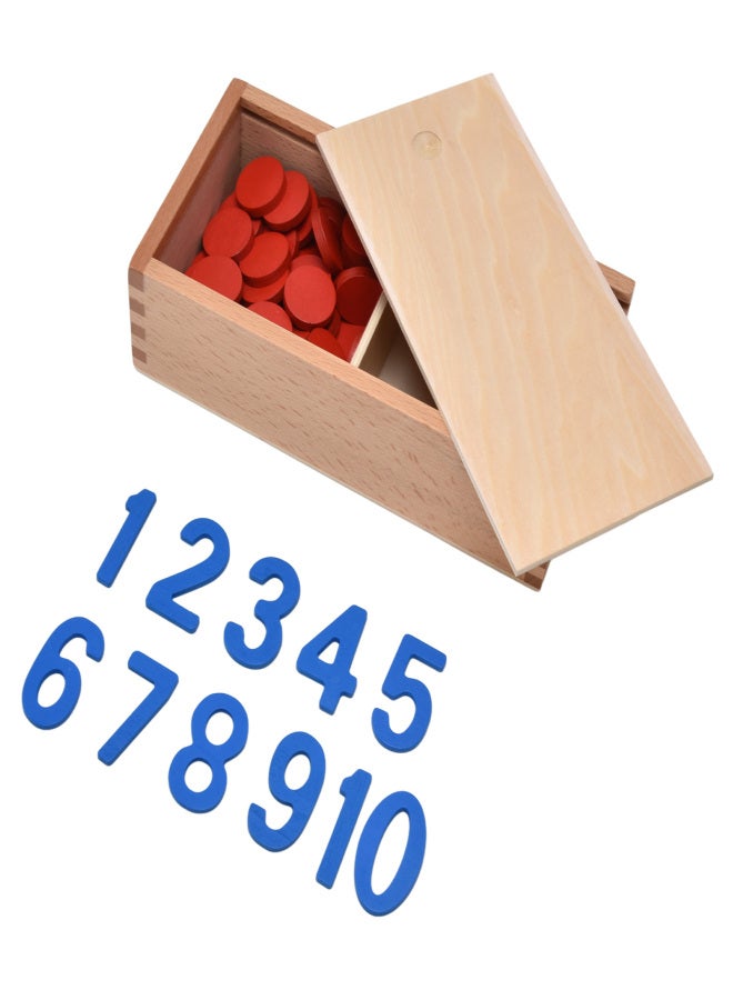 Montessori Math Teaching Aids Professional Montessori Children Numbers and Bargaining Chips Early Education KitProfessional Edition Numbers and Chips - Image 5