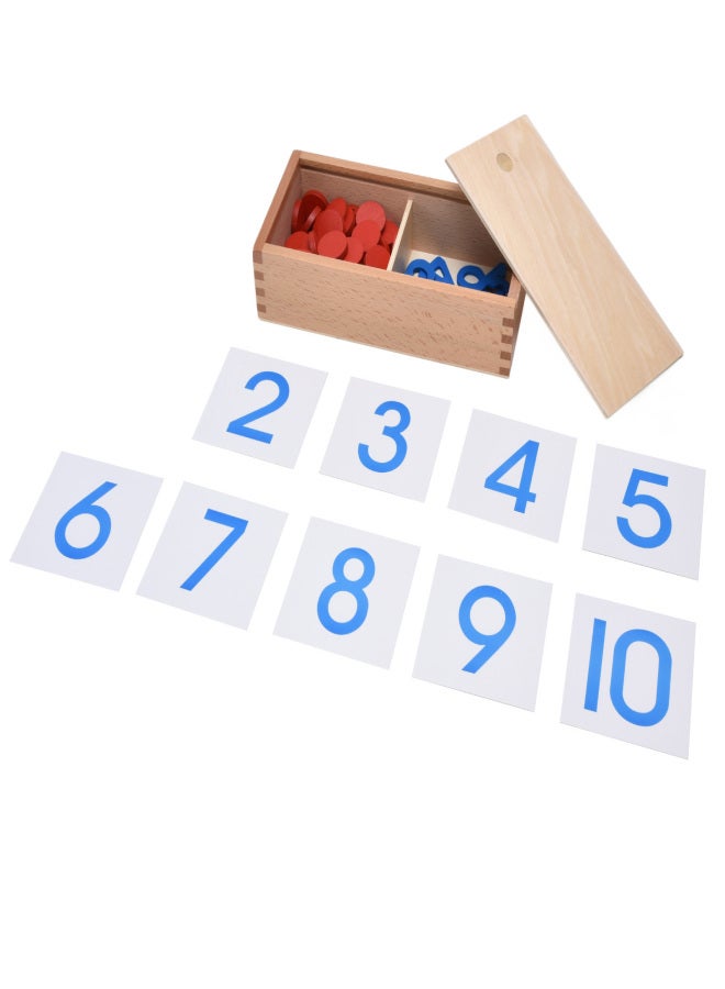 Montessori Math Teaching Aids Professional Montessori Children Numbers and Bargaining Chips Early Education KitProfessional Edition Numbers and Chips - Image 2