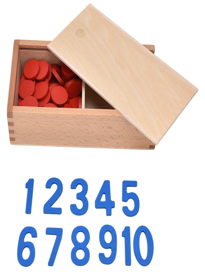 Montessori Math Teaching Aids Professional Montessori Children Numbers and Bargaining Chips Early Education KitProfessional Edition Numbers and Chips - Image 4