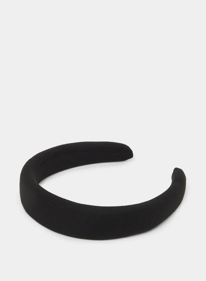ستايلي Teen Girls Black Solid Padded Headband