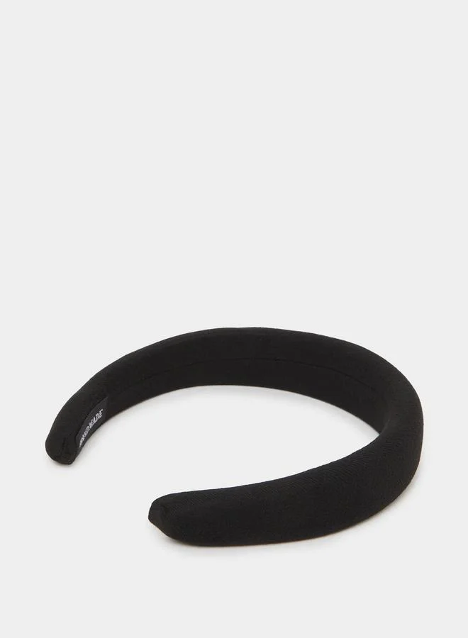 ستايلي Teen Girls Black Solid Padded Headband