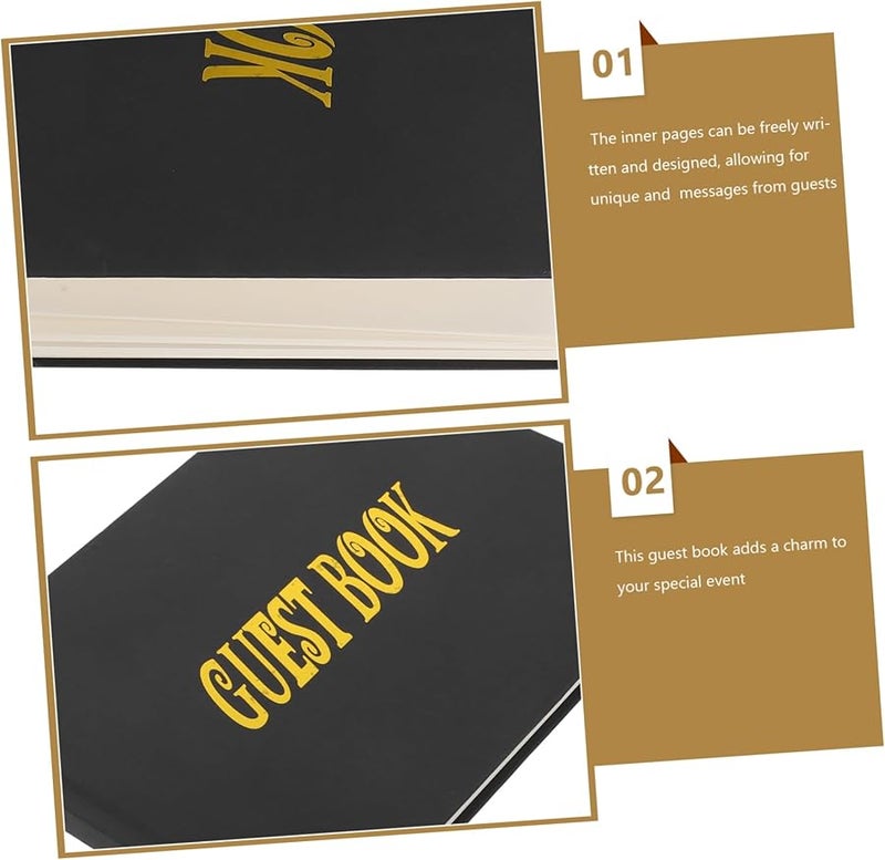 Wedding Guest Book Elegant Keepsake Album for Signatures Parties Graduations Blank Pages - Image 3