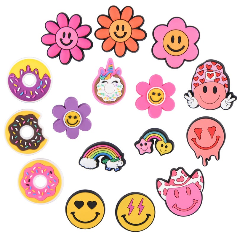 XQNB Smile Shoe Charms for Cute Shoes Decoration Accessories Bag Charm for Girls Boys Men Women Party Favor Gifts - Image 1