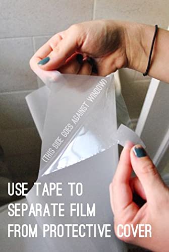 WISDOM Privacy Window Film Frosted Glass Film Static Cling Glass Film No Glue Anti-UV Window Sticker Non Adhesive for Privacy Office Meeting Room Bathroom Living Room (Snowflake Frosted, 12 x 50) - Image 5