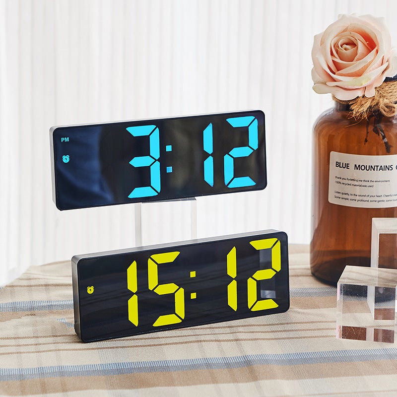Color Creative Multi-Function Electronic Clock Simple Large Screen Clock Alarm Clock Student Clock A Variety Of Mirror 0712 - Image 3