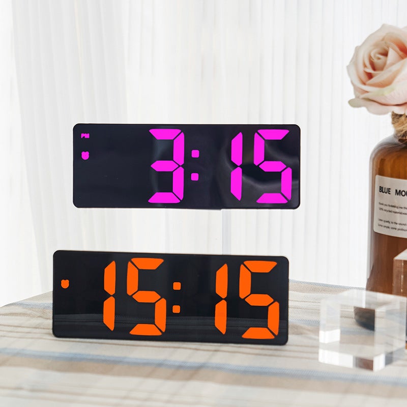 Color Creative Multi-Function Electronic Clock Simple Large Screen Clock Alarm Clock Student Clock A Variety Of Mirror 0712 - Image 4