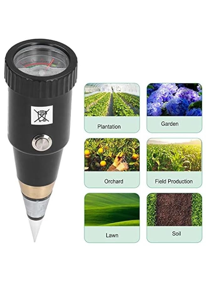 Soil pH Tester, Temperature/Soil Moisture/pH/Sunlight/Environment Humidity/Data Storage Backlight LCD Display Test Meter for Gardening, Farming, Indoor and Outdoor Plants  - Image 2