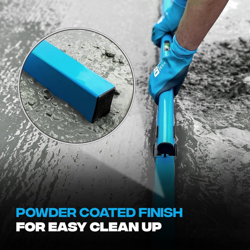 Ox TOOLS Pro Series 48 Inch Concrete Screed with Leveling Vial | Heavy Duty Structural Alloy | Ergonomic Handle Grip | Lightweight & Reversible | Internal Strength Support Bars | 1200mm | P021312 - Image 4