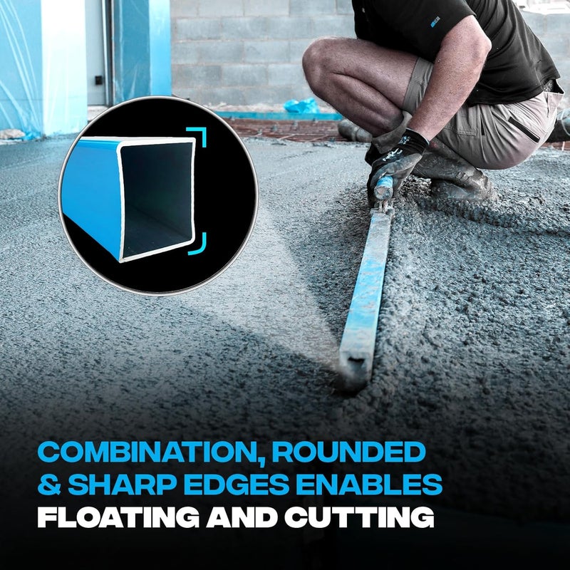 Ox TOOLS Pro Series 48 Inch Concrete Screed with Leveling Vial | Heavy Duty Structural Alloy | Ergonomic Handle Grip | Lightweight & Reversible | Internal Strength Support Bars | 1200mm | P021312 - Image 5