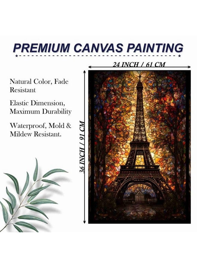 SAF paintings Unframed Rolled Art Print||Eiffel Tower Canvas Wall Art Print for Home Décor And Office||Unframed canvas Painting For Wall decor||Home wall and Office Interior CR-83 - Image 3