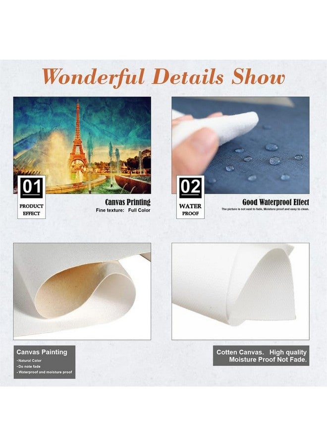 SAF paintings Unframed Rolled Art Print||Eiffel Tower Canvas Wall Art Print for Home Décor And Office||Unframed canvas Painting For Wall decor||Home wall and Office Interior CR-83 - Image 5