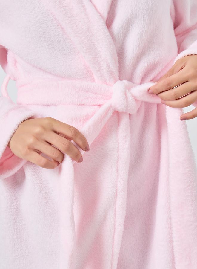 ستايلي روب فليس بياقة شال - Image 3