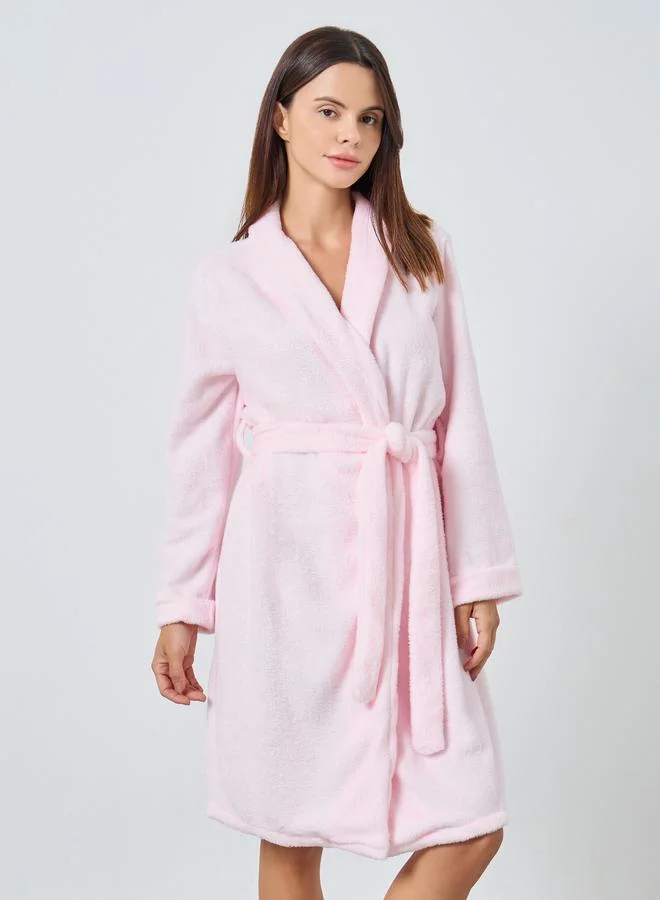 ستايلي روب فليس بياقة شال