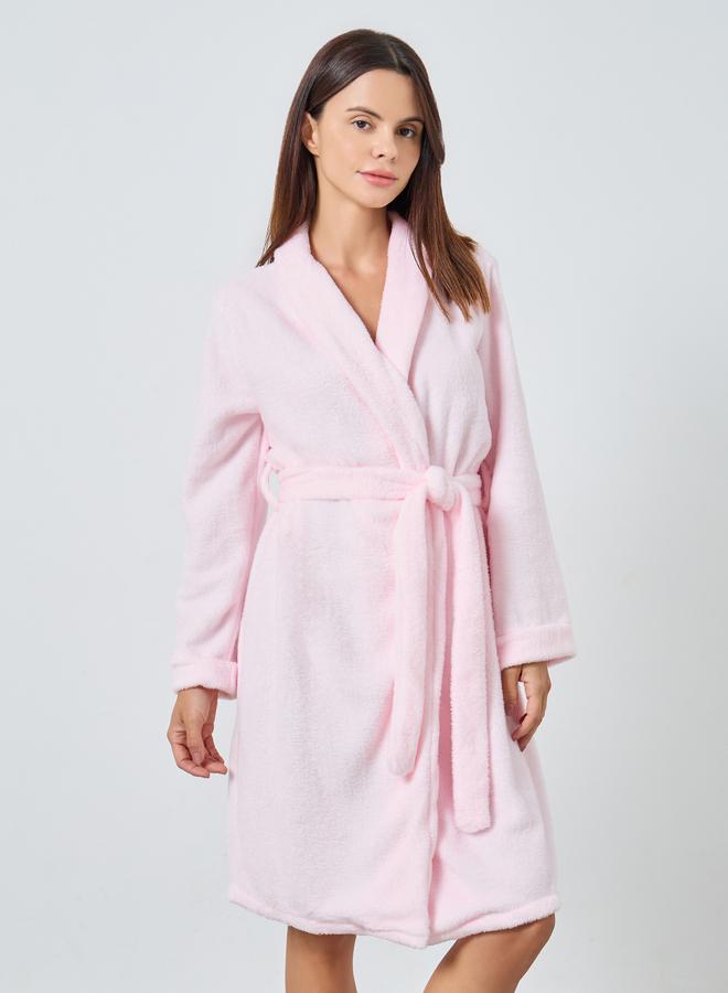 ستايلي روب فليس بياقة شال - Image 2