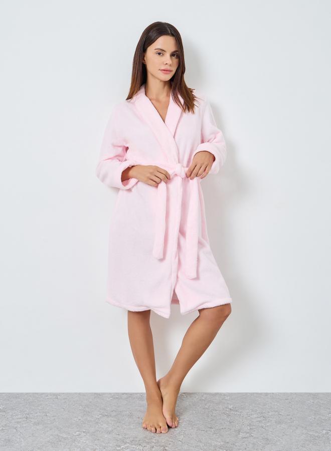 ستايلي روب فليس بياقة شال - Image 1