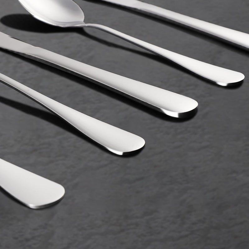 KitchenBoss Cutlery Set for 4 People: Cutlery Set 20 Pieces, Cutlery Set, Stainless Steel Cutlery, Dishwasher-Safe, Silver - Image 3