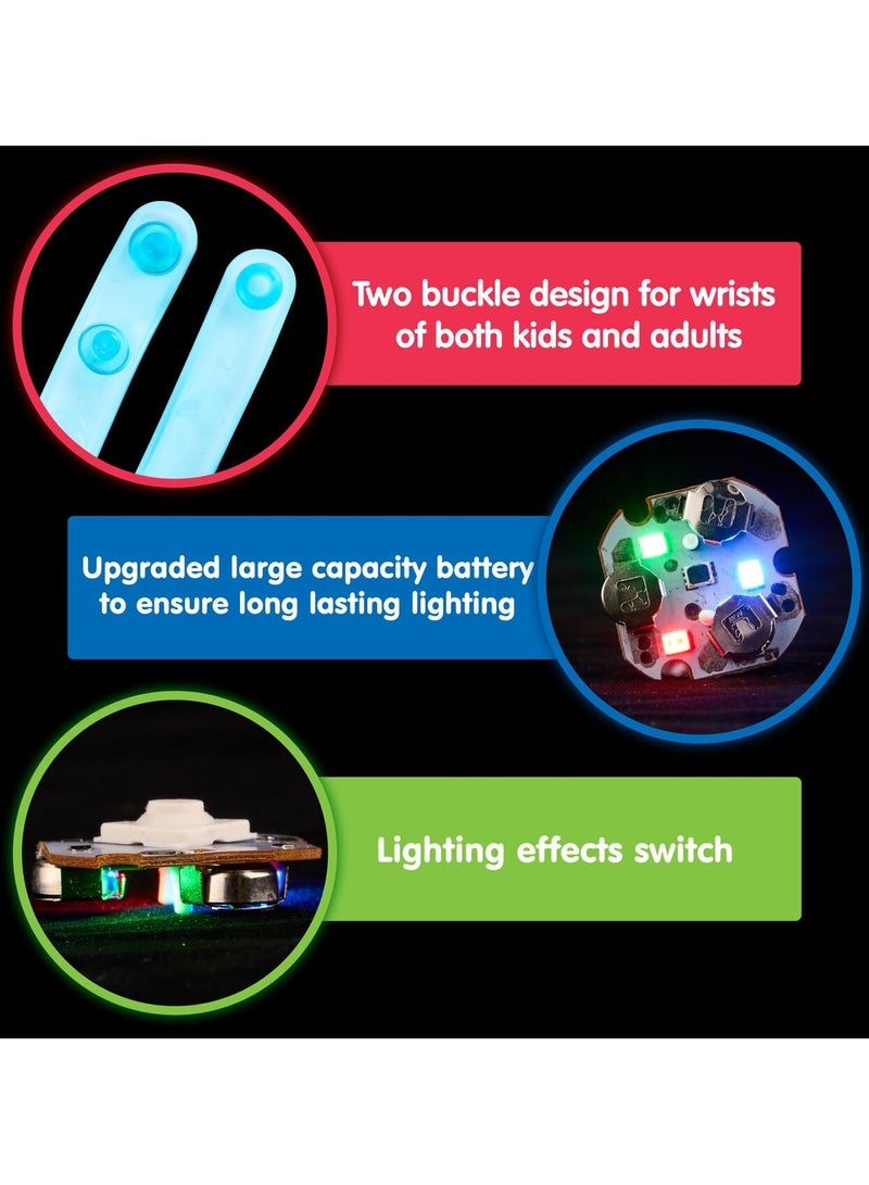 LCAREMOM 12 Piece LED Luminous Fidget Spinner Bracelet Gift Bag Party Favors Set, 3 LED Color Party Bracelet, Glow in the Dark Party Supplies Party Supplies for Kids' Birthdays, Holidays, and Special Occasions (Random Colors and Various Styies) - Image 4