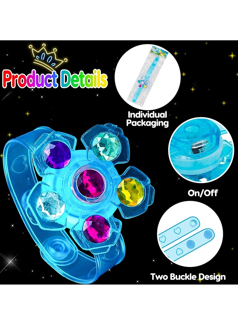 LCAREMOM 12 Piece LED Luminous Fidget Spinner Bracelet Gift Bag Party Favors Set, 3 LED Color Party Bracelet, Glow in the Dark Party Supplies Party Supplies for Kids' Birthdays, Holidays, and Special Occasions (Random Colors and Various Styies) - Image 5