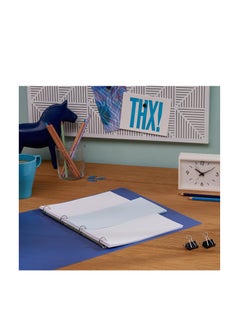 Terabyte Bristol Card Punched Dividers (Pack of 100) - 23X12.5X6.5 Cm, 240gsm Paper, 2-Hole Punched, Horizontal, Organise A4 Documents - BLUE  Colour  - Image 4