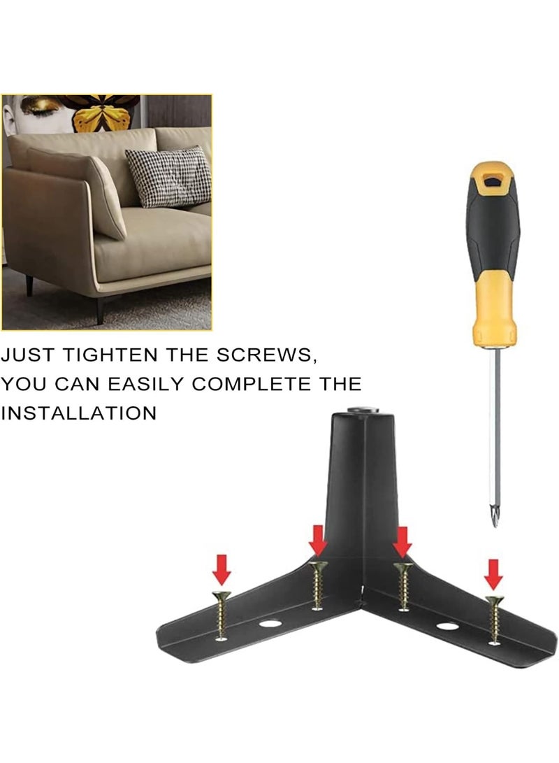 Furniture Legs, Heavy Duty Furniture Metal Table Legs with Screws & Protector Feet - Image 3