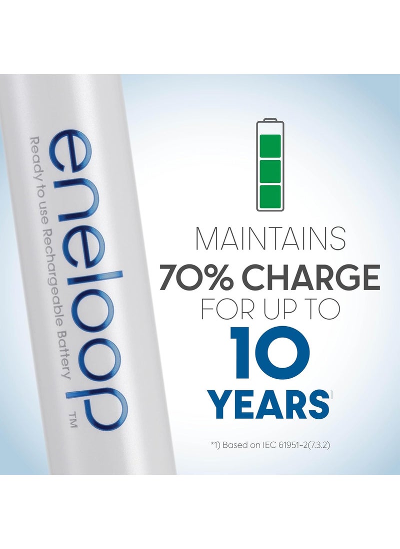 eneloop Eneloop Panasonic BK4MCCA6BA AAA 2100 Cycle NiMH PreCharged Rechargeable Batteries 6Battery Pack  - Image 5
