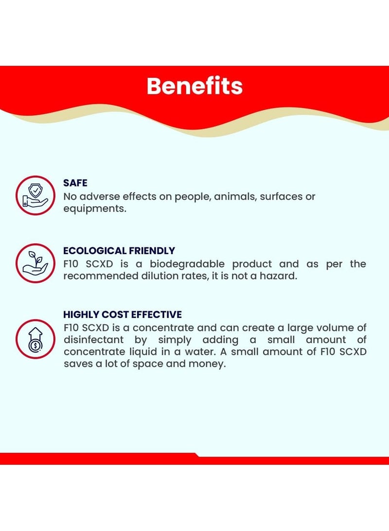 اف 10 منظف ​​ومطهر بيطري SCXD 1 لتر - Image 4