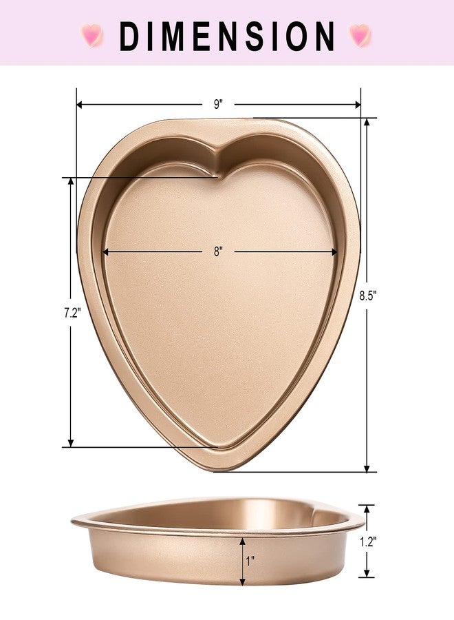 Yomvzake Heart Shaped Cookie Pan, Heart Cookie Cake Pan Cookie Sheet 8 Inch Shallow Cake Tin Heart Mold for Valentine's Day - Image 4