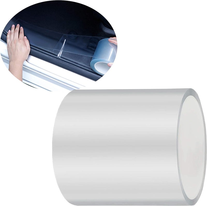 Car Door Edge Protection Strips, Invisible Anti-Collision Self Adhesive Seal Strip, Transparent Anti-Scratch Universal Door Edge Guard Protector, Protect the Car Body and Door (33Ft x 3.94” x 1/50”) - Image 1