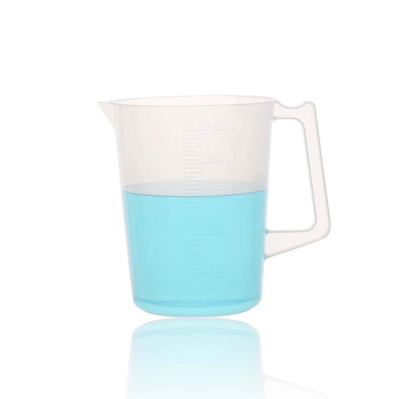 ULAB Handled Plastic Beaker, Vol. 2000ml, PP Material, with Spout and Molded Graduation, UBP1012 - Image 4