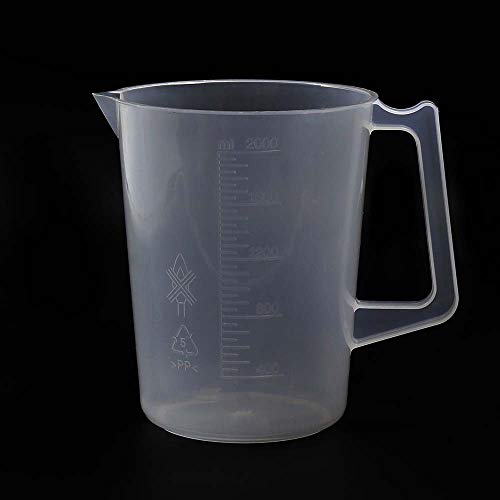 ULAB Handled Plastic Beaker, Vol. 2000ml, PP Material, with Spout and Molded Graduation, UBP1012 - Image 3