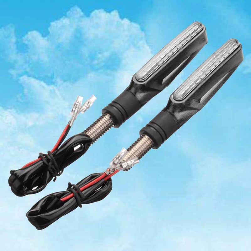 8 Pcs Motorcycle Bike Turn Signal Light Indicator for SUVs Grand Yellow Light - Image 1