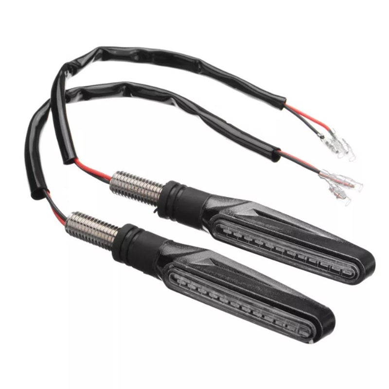 8 Pcs Motorcycle Bike Turn Signal Light Indicator for SUVs Grand Yellow Light - Image 2