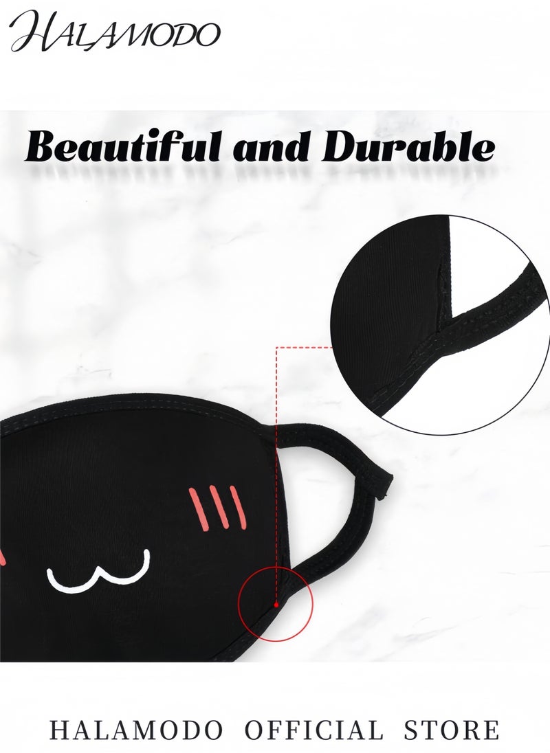 HALAMODO Lovely Bear Cotton Face Mask Unisex Mouth Cover Reusable and Washable Cartoon Dust Protection Mask for Adults  - Image 4