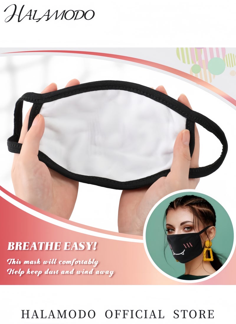 HALAMODO Lovely Bear Cotton Face Mask Unisex Mouth Cover Reusable and Washable Cartoon Dust Protection Mask for Adults  - Image 5