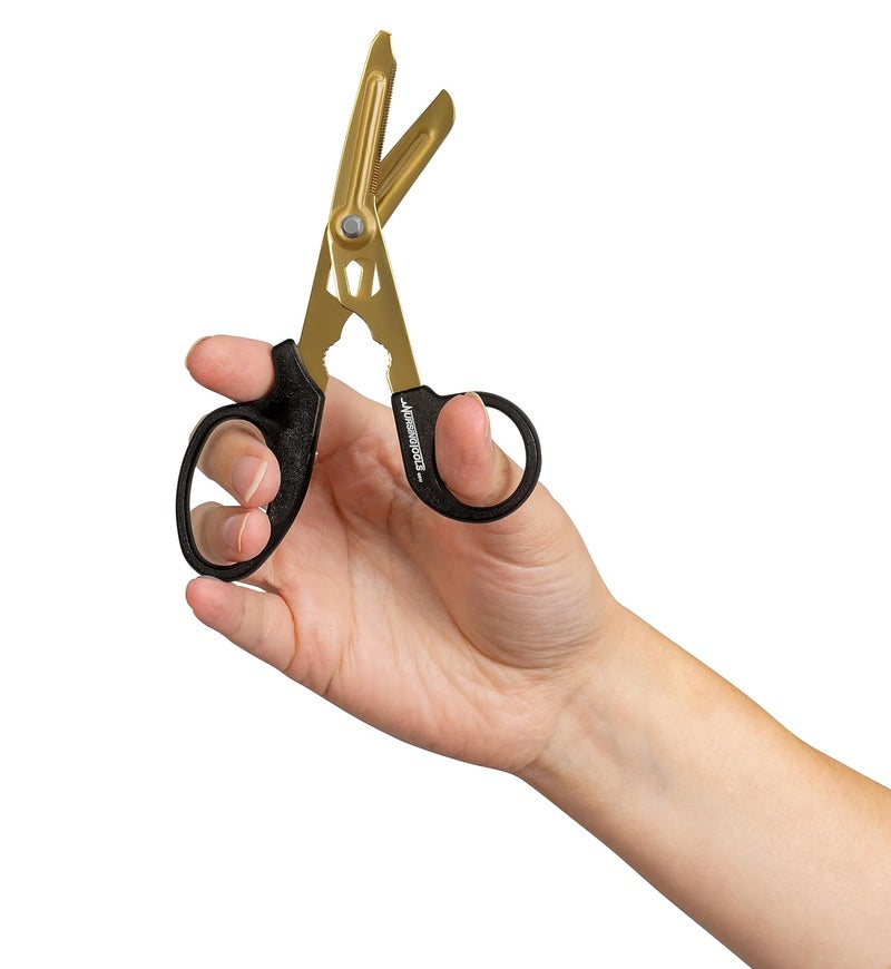 Nursingtools Hummingbird 4 in 1 Medical Scissors - Compact Pocket Size Trauma Shears for Nurses, Students, Respiratory Therapists, Veterinarians, and Medical Professionals (Black + Blue) - Image 4