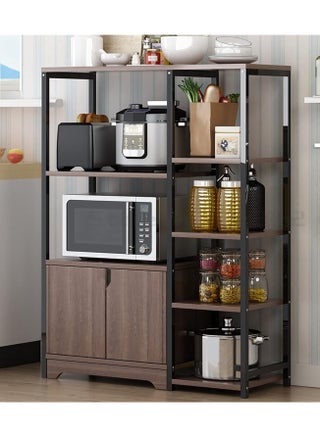 4-Tier Kitchen Microwave Oven Stand with Storage Cabinet,Wooden Kitchen Storage Rack,for Spice,Utensils, Vegetable, Fruit,Save Space Organizer Shelf - pzsku/Z0D33262CA77F8B9B9AEDZ/45/_/1703222930/58b3784b-e354-44aa-a483-825352547d84