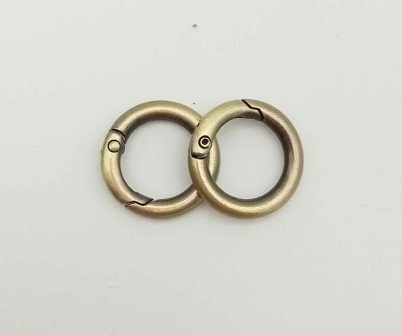 Angel Çanta Aksesuar Angel Bag Accessory Open Antique Mini Spring Ring 2-Piece