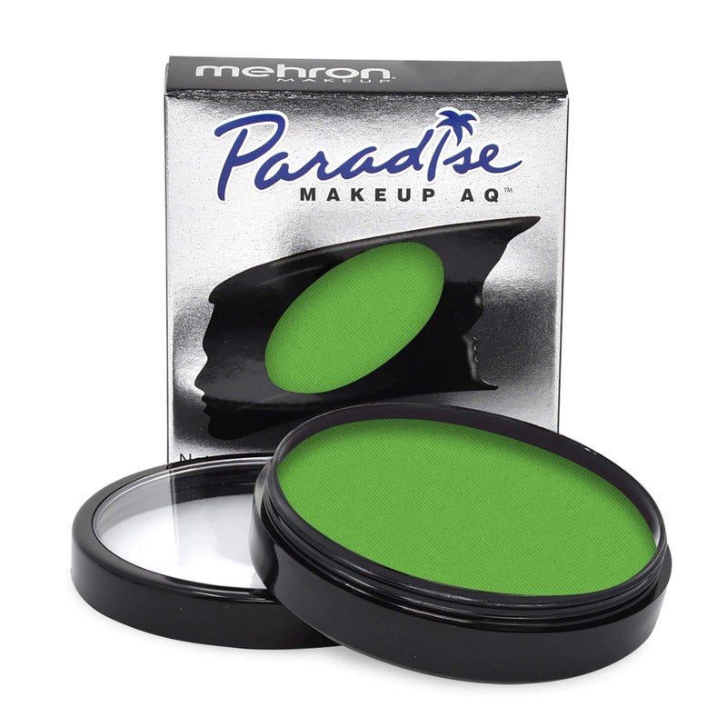 Mehron Makeup Paradise Makeup AQ Refill Size | Stage & Screen Performance, Face & Body Painting, Beauty, Cosplay, and Halloween | Water Activated Face Paint, Body Paint 1.4 oz (40 g) - Light Green - Image 1