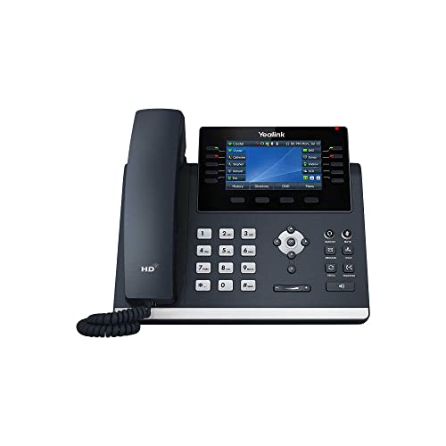 Yealink T46U IP Phone, 16 VoIP Accounts. 4.3-Inch Color Display. Dual USB 2.0, Dual-Port Gigabit Ethernet, 802.3af PoE, Power Adapter Not Included (SIP-T46U) - Image 1