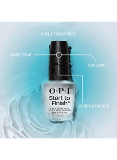OPI Start To Finish 3-In-1 Treatment, Clear, 15Ml  - Image 2