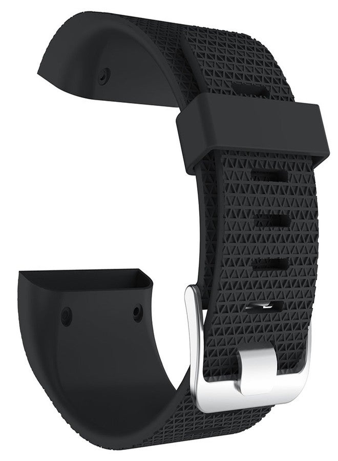QGHXO سوار بديل قابل للتعديل من السيليكون الناعم لساعة Fitbit Surge، مزود بمشبك معدني (بدون جهاز تتبع). - Image 5