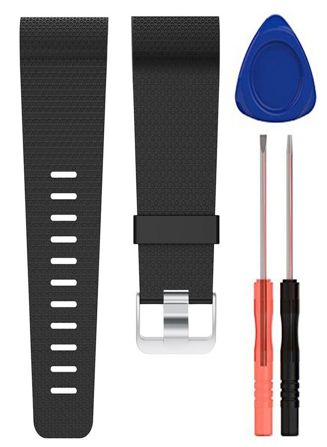 QGHXO سوار بديل قابل للتعديل من السيليكون الناعم لساعة Fitbit Surge، مزود بمشبك معدني (بدون جهاز تتبع). - Image 2
