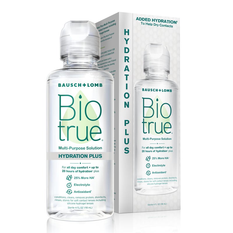 Biotrue Biotrue Hydration Plus Contact Lens Solution, Multi-Purpose Solution for Soft Contact Lenses, 4 FL OZ  - Image 1