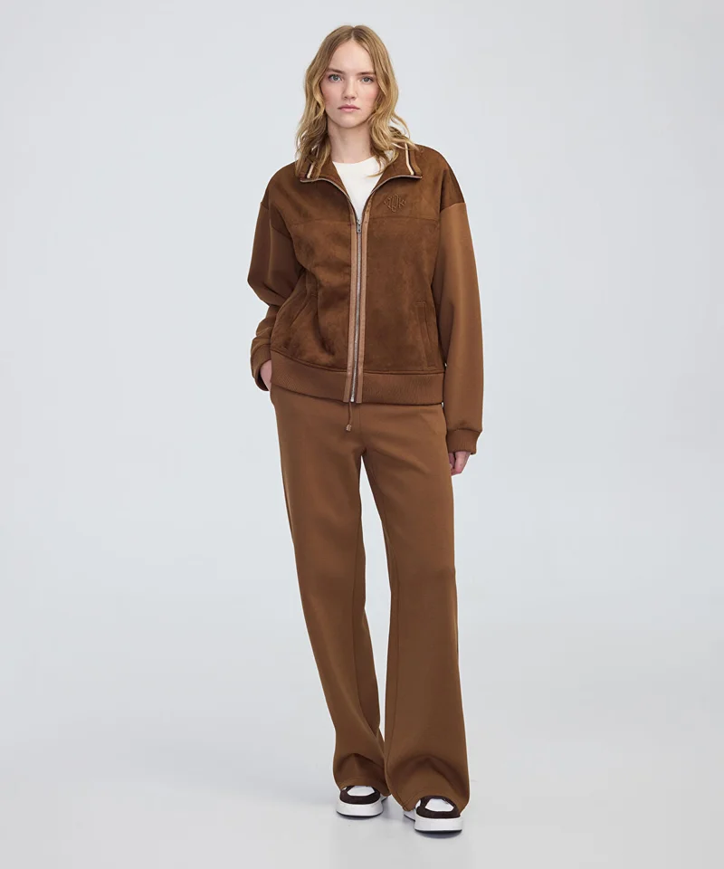 ابيكول Contrast Waist Wide-Leg Trousers