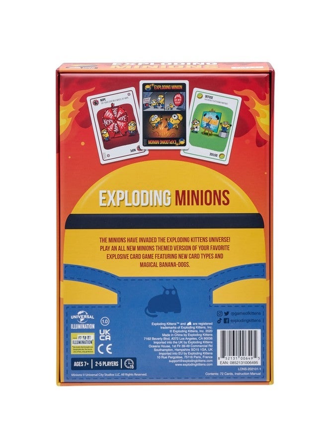 Exploding Kittens LLC Exploding Minions By Exploding Kittens A Russian Roulette Card Game Easy Family Friendly Party Games For Kids Teens & Adults 2 5 Players - Image 5