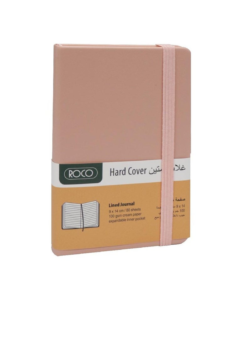 روكو دفتر ملاحظات منقوش بشريط مطاطي 9 × 14 سم، 160 صفحة (80 ورقة) - Image 1