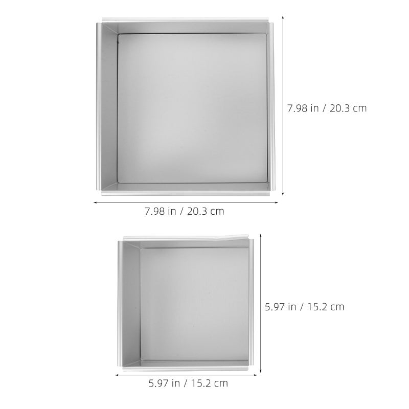 2 Pcs Aluminium Alloy Cake Mold: Removable Bottom Pan For Mousse/Tiramisu/Muffin - Mold For Baking Parties & Festive Celebrations - Image 3
